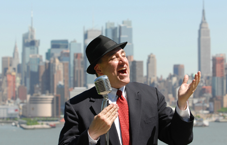 Eric DeLauro singer of Frank Sinatra New York Rat Pack Tribute crooner music swing Winner of Sinatra IDOL contest for best new Frank Sinatra Tribute singer